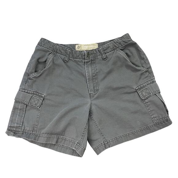 American Eagle Outfitters Pants - Vintage American Eagle Cargo Shorts Womens 4 Gray Canvas 90s Y2K Grunge 27x6